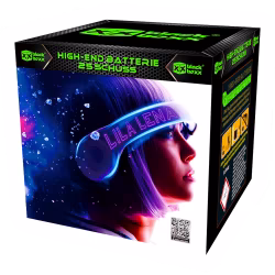 Lila Lena Lange Brenndauer: Goldstaub Palmenwedel mit lila Blinksternen